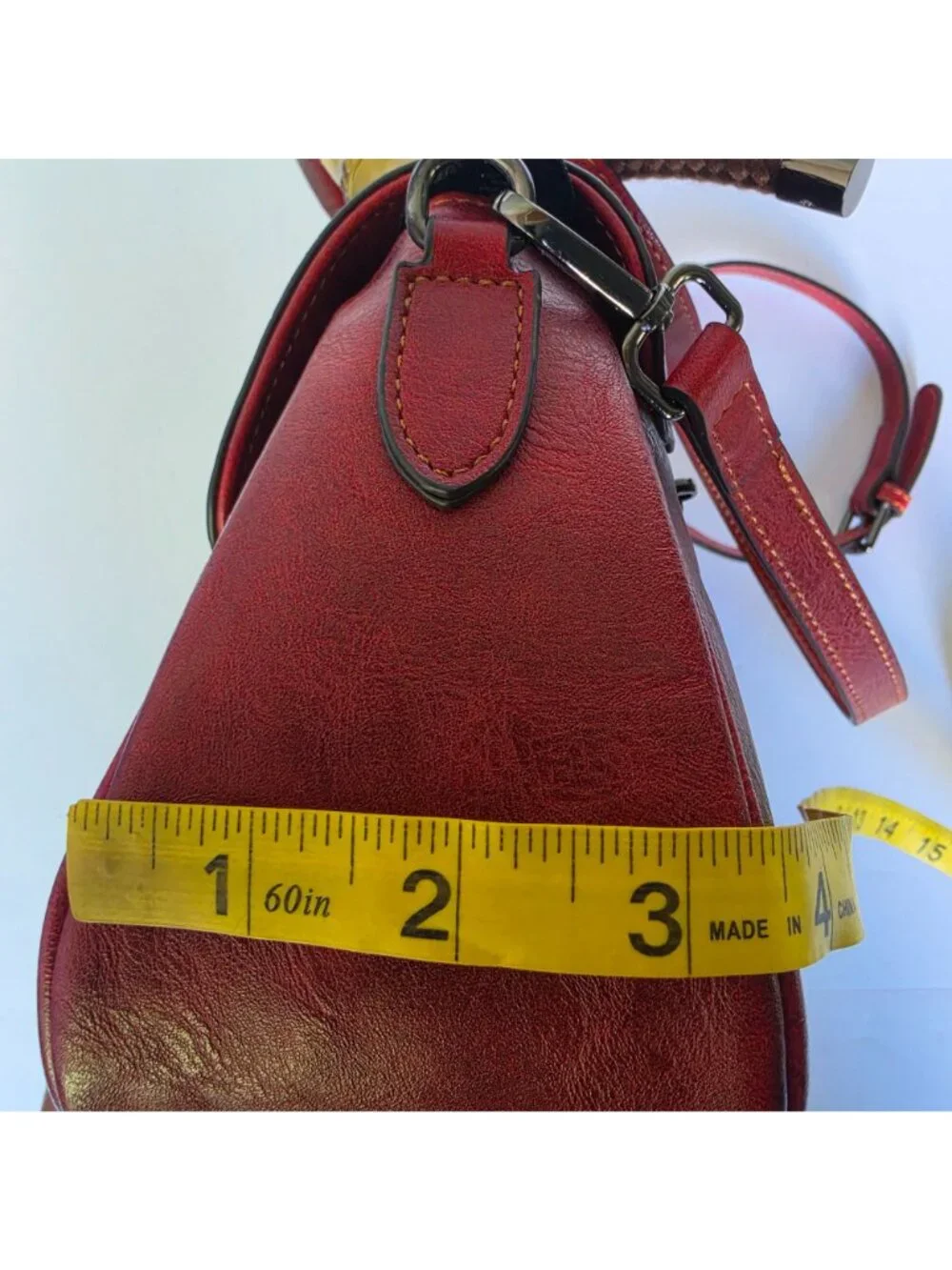 Tooled Floral Western Satchel Bag Burgundy Boho Crossbody Festival Concert